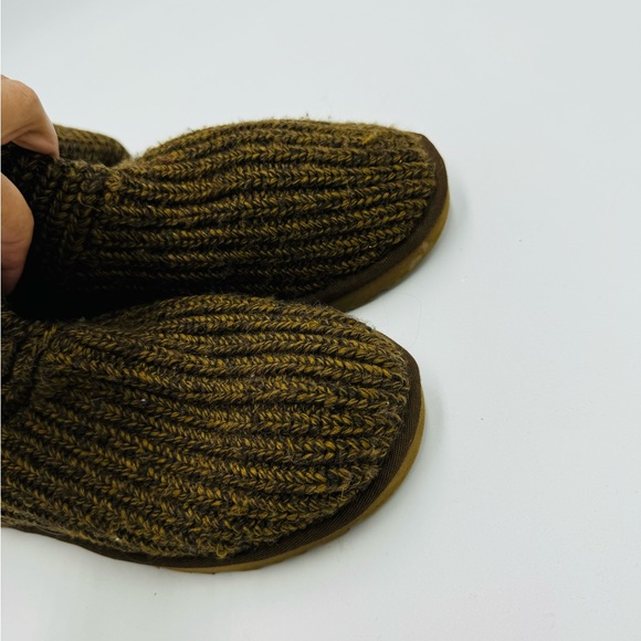 Ugg Classic Cardy Knit Sweater Boots Confetti Brown Green Size 8 - Picture 7 of 11